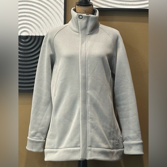 REI Women’s Light Gray Full Zipper Jacket Coat~ Funnel Neck~Size XL~Ex Cond! - Picture 1 of 11